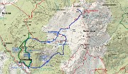 09 Mappa percorso-Cornalba-Alben Cima Croce-Sentiero partigiano Cornabusa in color verde 